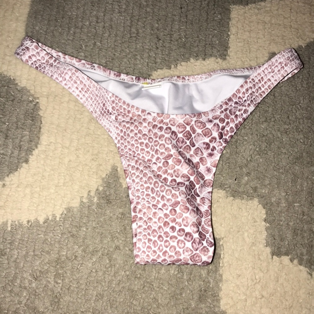 Snakeskin bikini bottoms